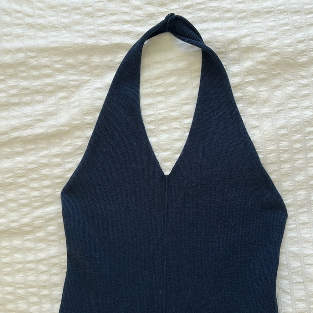 Free People Navy Halter Dress